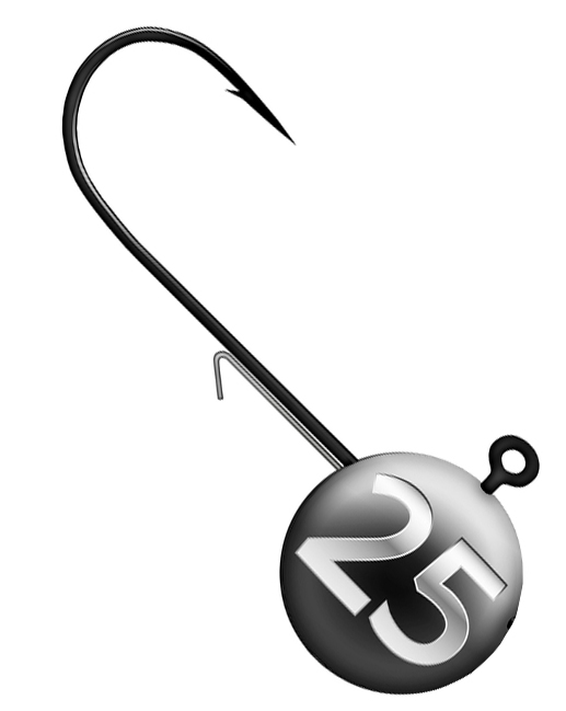 K.P Round Jig Head 25g #2/0 3pcs - Jiggskaller - 6438239079612 - 1