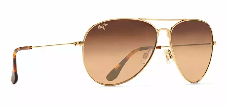 Maui Jim Mavericks - Gold Titanium Frame with HCL Bronze Lens - Plastlinser - 603429022112 - 1