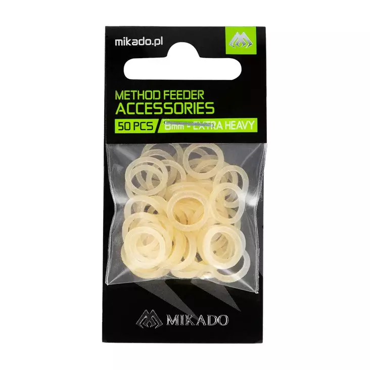 Mikado Method Feeder Pellet Bands Heavy Transparent 3mm - Feederkoblinger, perler & stoppere - 5900637682912 - 1