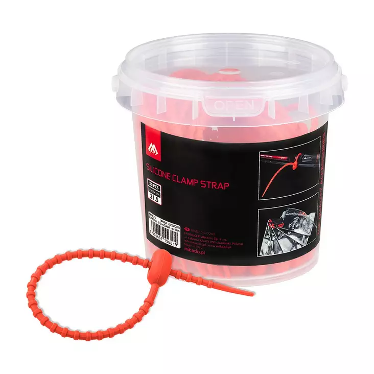 Mikado Silicone Clamp Strap 21,5cm Red - Stangbeskyttere, stropper & deler - 5900637156802 - 1