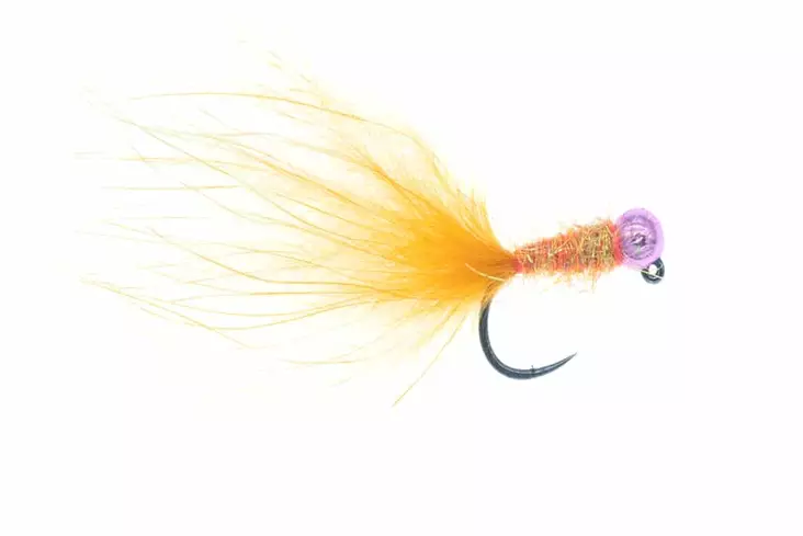 Naked Jiggy Leech Orange Tungsten Beadhead - Streamere og igler - G1052 - 1