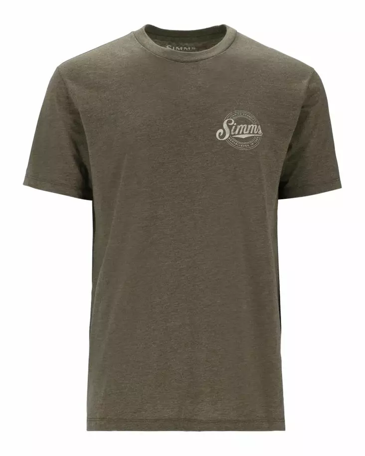 Simms Circle Lockup T-Shirt Military Heather - T-skjorter herre - 694264678442 - 1