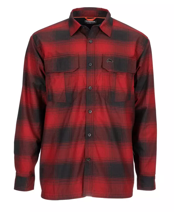 Simms Coldweather Shirt Auburn Red Plaid - Skjorter - 694264498132 - 1