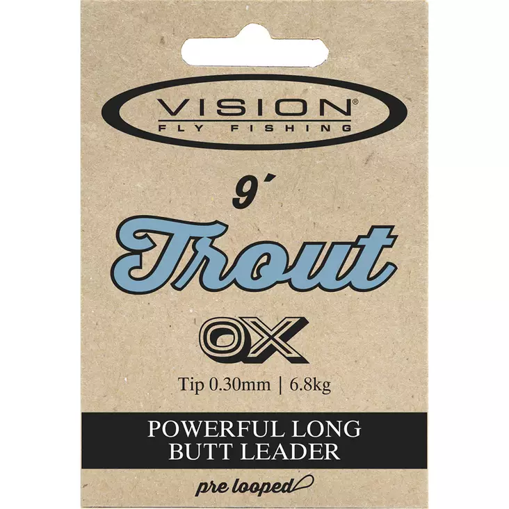 Vision Trout Leader 9' - Avsmalnende Nylon-fortommer - 6417512300902 - 3