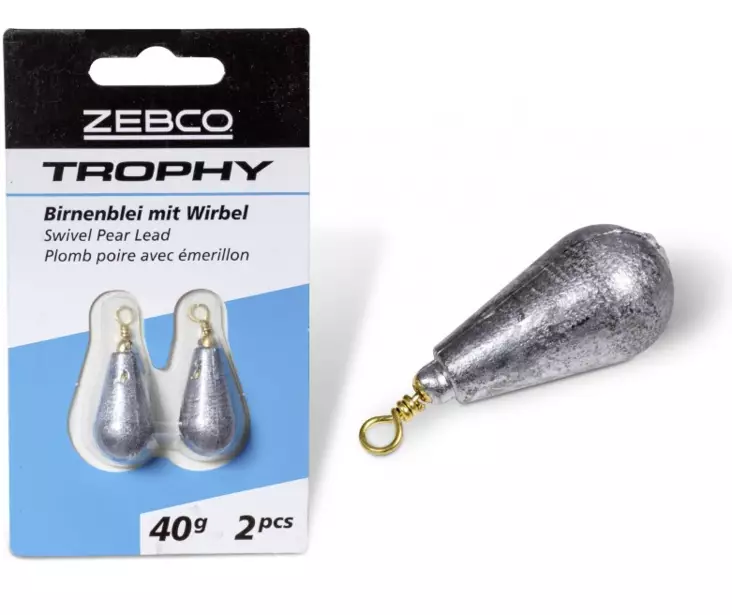 Zebco Trophy Swivel Pear Lead 2pcs - Jiggskaller - 4029569269952 - 1