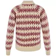 Fjällräven Jacquard Knit W Chalk White-True Red - Skjorter - 7323451213533 - 2
