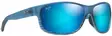 Maui Jim Kaiwi Channel - Blue Black Stripe Frame with Blue Hawaii Lens - Glasslinser - 603429067373 - 1
