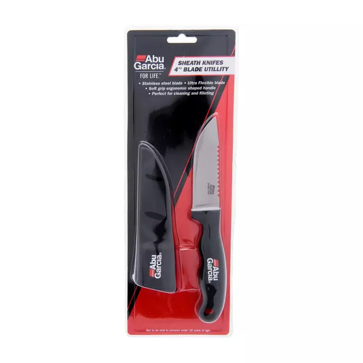 Abu Garcia Sheath Knife 4'' Utility - Filet- & agnkniver - 036282049703 - 1