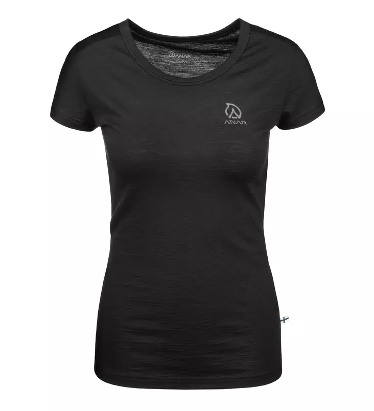 Anar Galda W's Merino T-Shirt Black - Jegerens basis- og mellomlag - 6438014261133 - 1
