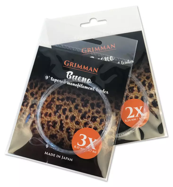 Grimman Bueno 9' Trout Leader - Avsmalnende Nylon-fortommer - 6438407002763 - 1