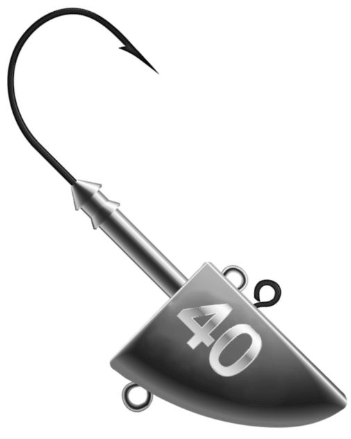 K.P Mustad Fish Head Vertical Jig Head 40g - Jiggskaller - 6438239049233 - 1