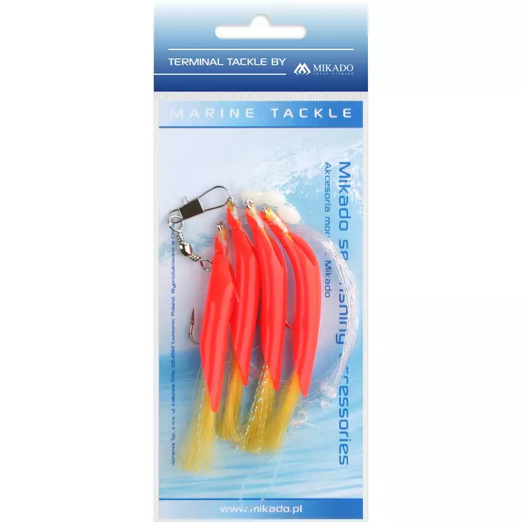 Mikado Hair Tube Rig Red/Yellow - Bunn- & torskerigger - 5900637138433 - 1