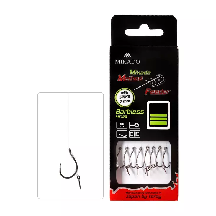 Mikado MF Rig HMFB13BI Spike Mono Barbless - Ferdigknyttede kroker - 5900637058083 - 1