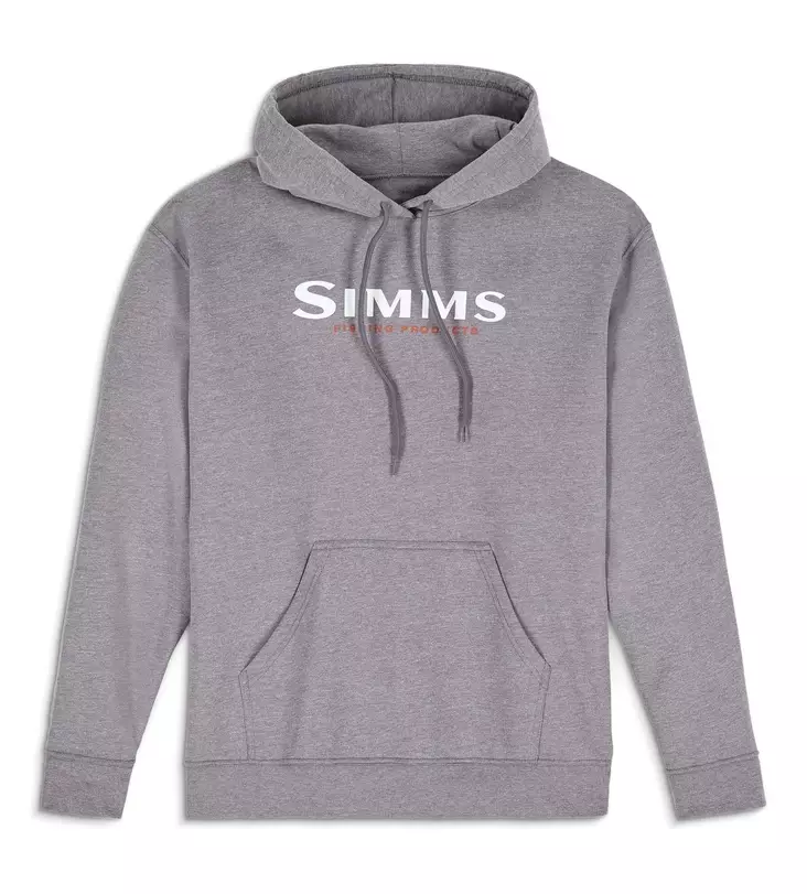 Simms Logo Hoody Grey Heather - Hettegensere - 694264696873 - 1