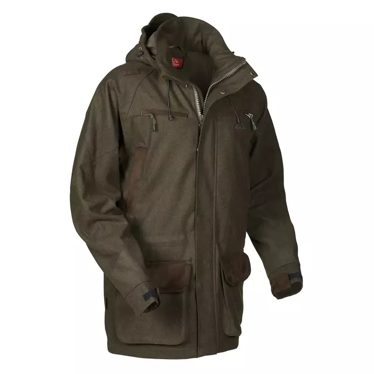 Swedteam Titan Loden Long Jacket Olive - Herrejakker for jakt - 7330144053093 - 1