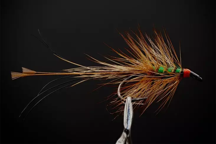 Uppobomber Green Salmon Fly - Dobbeltkrok - 8859202530363 - 1