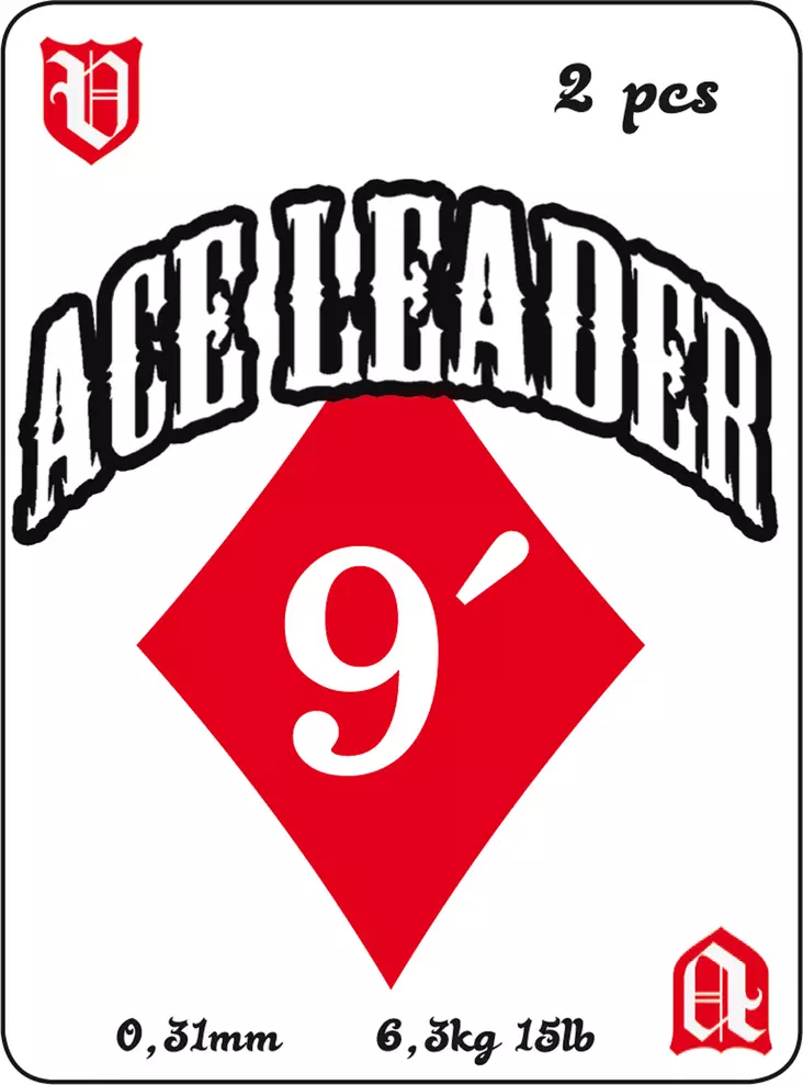 Vision Ace Leader 9' - Avsmalnende Nylon-fortommer - 6417512820523 - 2