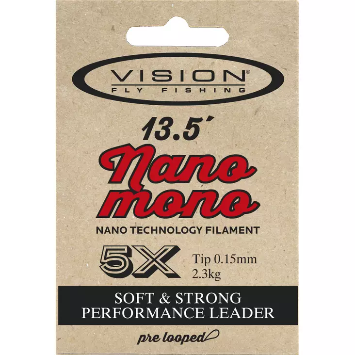 Vision Nano Mono Leader 13'5'' - Avsmalnende Nylon-fortommer - 6417512817523 - 2
