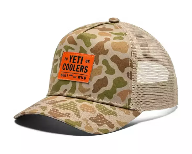 YETI COOLERS CAMO TRUCKER HAT BROWN CAMO - Truckercaps - 888830627303 - 1