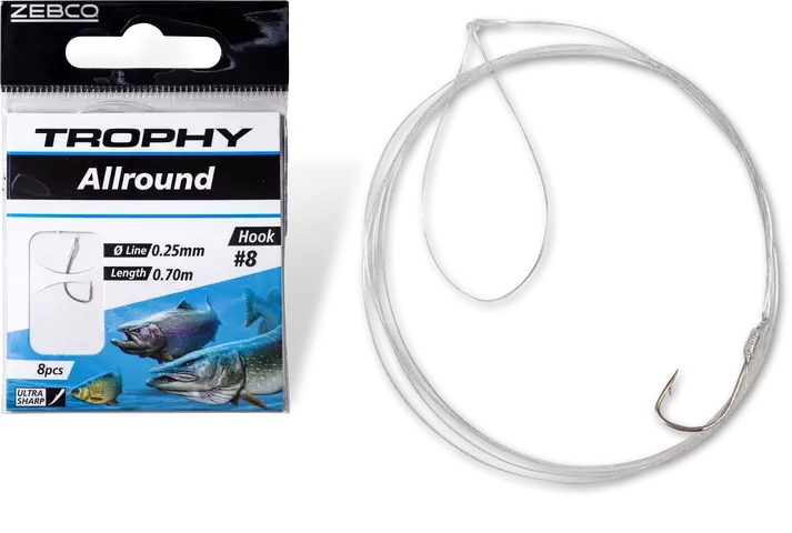 Zebco Trophy Allround hook-to-nylon - Ferdigknyttede kroker - 4029569278633 - 1