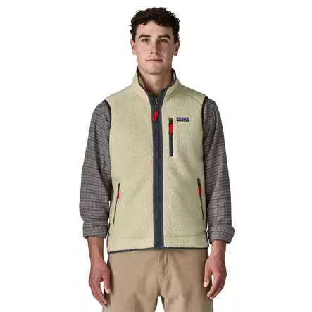 Patagonia Mens Retro Pile Vest Pelican w Smolder Blue - Mellomjakker - 198077463474 - 2