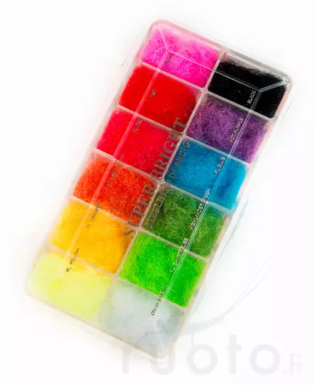 Wapsi Super Bright Steelhead Dispenser II -dubbinglajitelma - Dubbing sortimentssett - 053526352214 - 1