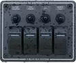 Blue Sea Systems Panel H2O 12VDC CLB 4-pos Black - Batterier og elektrisk tilbehør - 632085083724 - 2