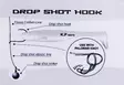 Shogun Drop Shot Hook #2 6pcs - Jiggkroker - 6438239070794 - 2
