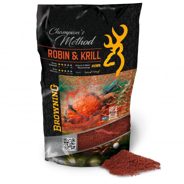 Browning Champion's Method Robin & Krill 1kg - Mesk & boilies - 4029569248674 - 1