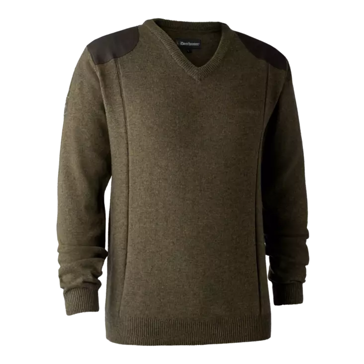 Deerhunter Harrington V-Neck Knit Cypress - Jegertrøyer - 5702827160084 - 1