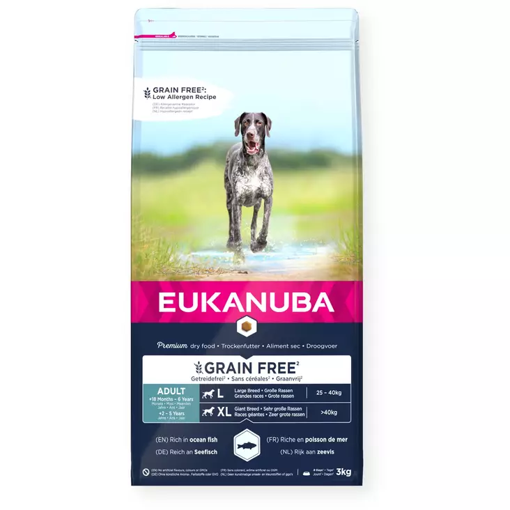 Eukanuba Grain Free Adult Large Ocean Fish - Eukanuba hundefôr - 8710255184784 - 1