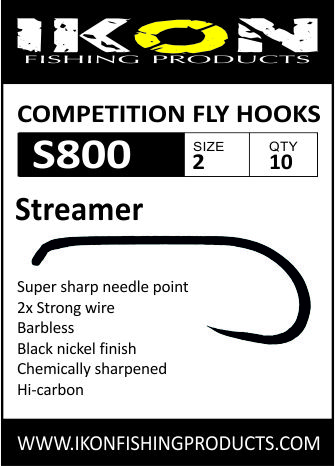 Ikon S800 Barbless Streamer - Strømmekroker - 6430077070004 - 1