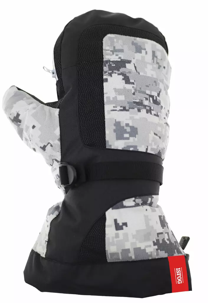 ISFOG Winter Glove is a very warm glove with an openable waterproof zipper. Suitable for winter conditions and, for example, snowmobiling, ice fishing, and hunting. Fingers can be quickly exposed if necessary. Easy to put on, the mitten opens generously over even a thicker sleeve. Comes with a separate inner glove. ISFOG Winter Glove Additional Information • waterproof • 200 g padding • waterproof 5000 mm • breathable 3000 mm • durable PU palm • wrist tightening • adjustable snow lock • wrist strap • material: softshell and fleece lining • sizes S/M and L/XL - Hansker - 6420071114774 - 1