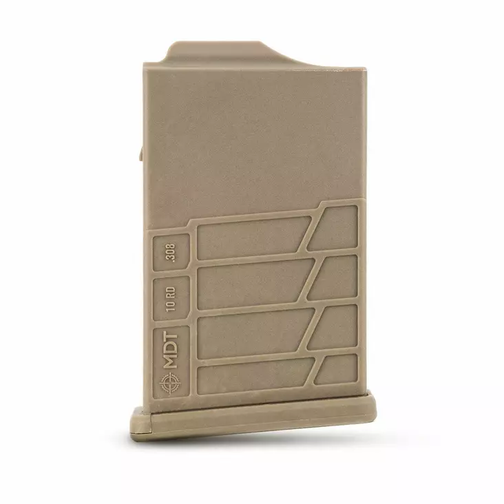 MDT Polymer AICS Magazine .308 Win / 6,5 Creedmoor 10 Round FDE - Magasiner til AICS-rifler - 990482703714 - 1