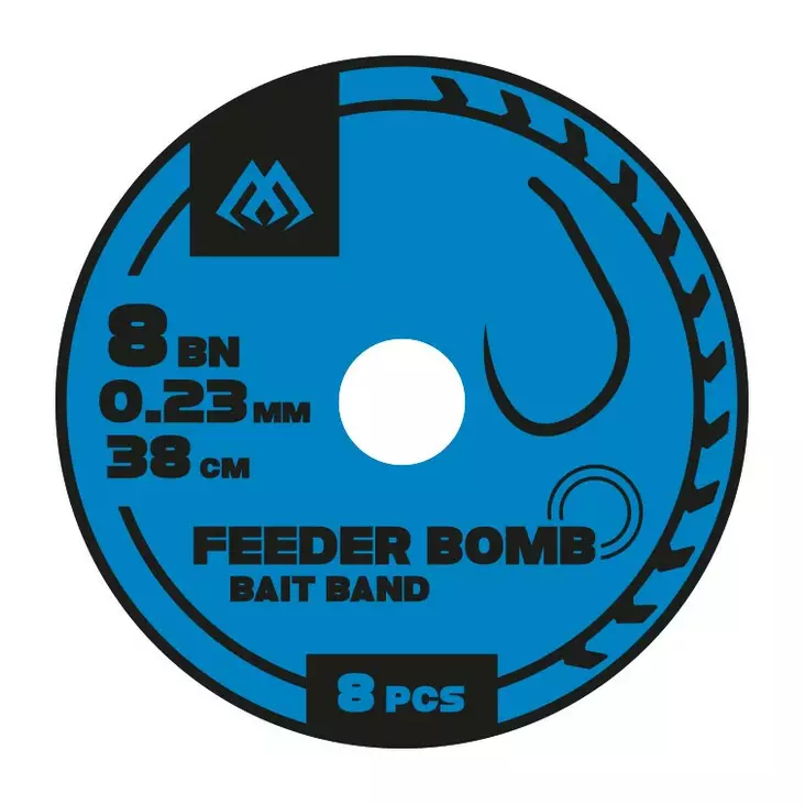 Mikado Feeder Bomb Rig Bait Band Barbless Mono 38cm - Ferdigknyttede kroker - 5900637105664 - 1