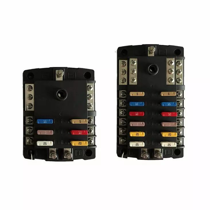 Oceanflex fuse box 6× ATO/ATC, 6× negative terminal - Batterier og elektrisk tilbehør - 7332467287414 - 1