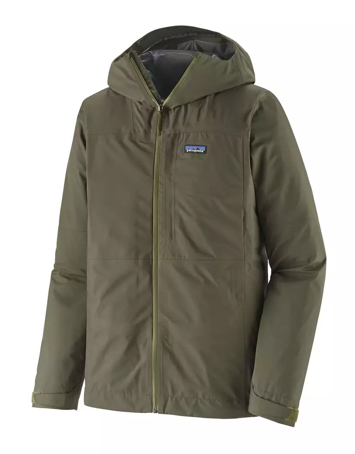 Patagonia Mens Boulder Fork Rain Jacket Basin Green - Vadarjakker - 196924031944 - 1