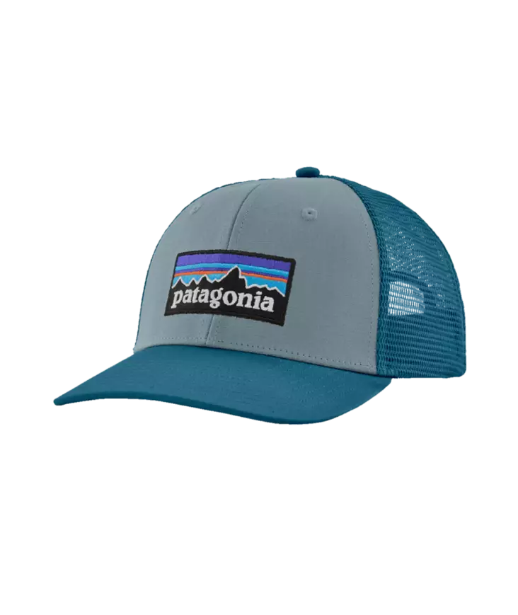Patagonia P-6 Logo Trucker Hat Blue Sage - Andre hodeplagg - 199346196604 - 1
