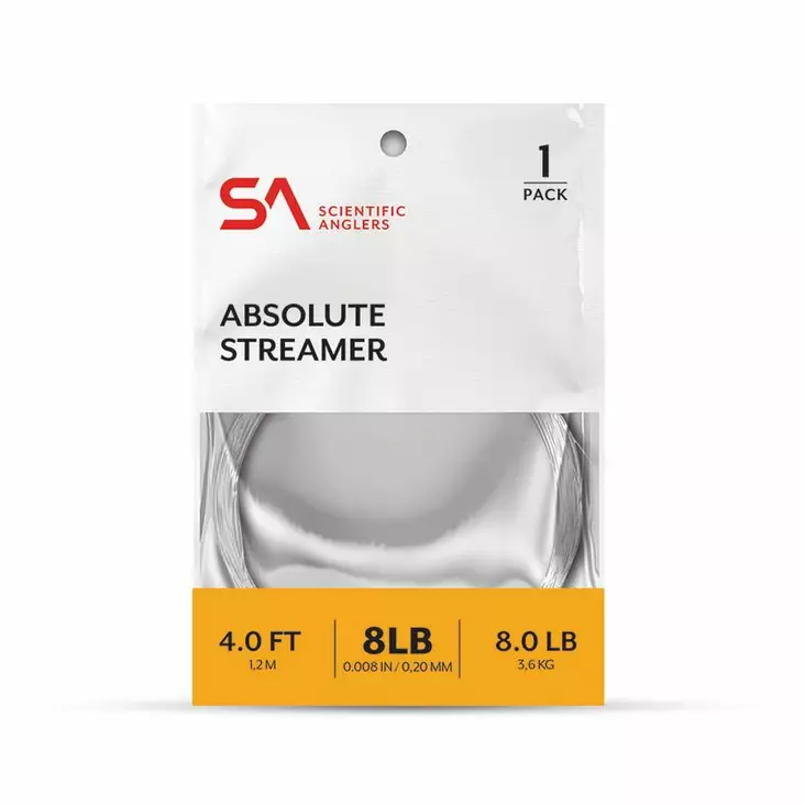 Scientific Anglers Absolute Streamer Leader 4' - Avsmalnende Nylon-fortommer - 840309134774 - 2