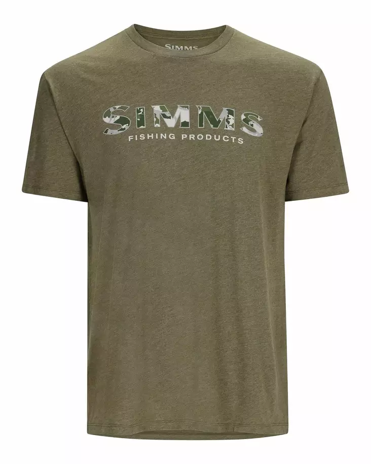 Simms Logo T-shirt RC Dark Clover/Military Heather - T-skjorter herre - 694264649114 - 1