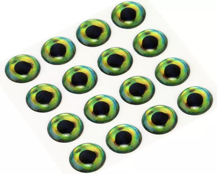 Sybai 3D Epoxy Fish Eyes 8mm -tarrasilmät - Klistremerkeøyne - 402004000094 - 1