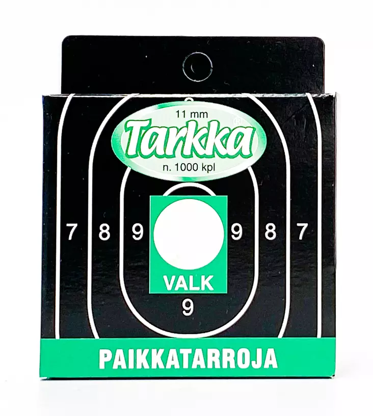 Tarkka Paikkatarra 11mm Valkoinen - Plastklistremerker - 6410362412054 - 1