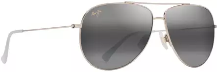 Maui Jim Hauoli XL - Shiny Light Gold Frame with Neutral Grey Lens - Plastlinser - 603429080075 - 1