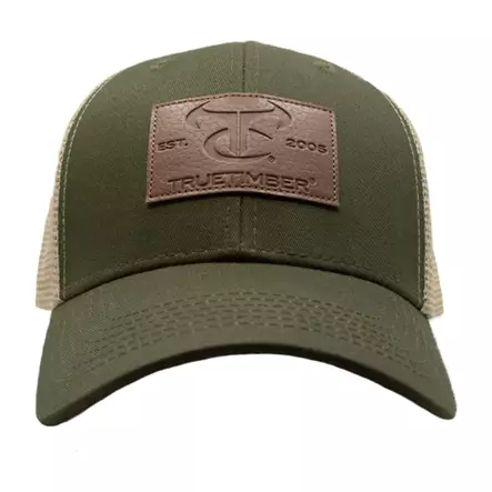 TrueTimber Leather Patch Cap Olive - Hodeplagg til jakt - 840194778855 - 2
