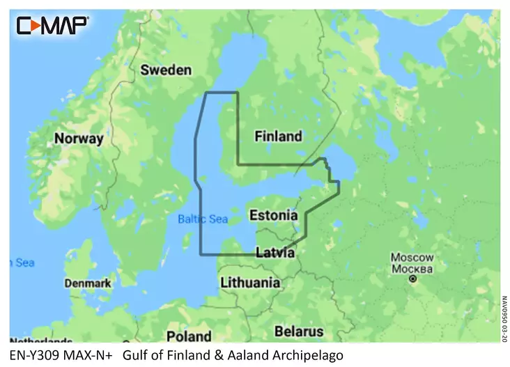 C-MAP LOC-Y309 Gulf of Finland and Aalan - Kart - 9420024192405 - 1
