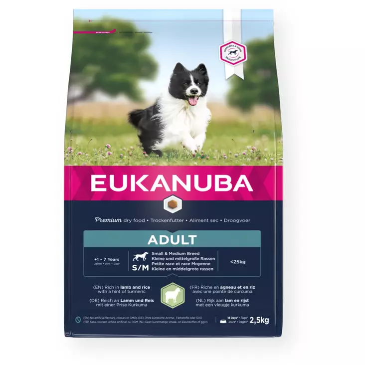 Eukanuba Dog Lamb & Rice S/M - Eukanuba hundefôr - 8710255121215 - 1