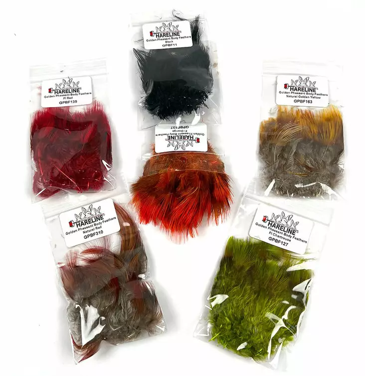 Hareline Golden Pheasant Body Feathers - Øvrige fjær - 404503000055 - 1