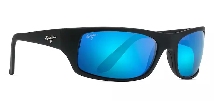 Maui Jim Peahi - Matte Rubber Black Frame with Blue Hawaii Lens - Glasslinser - 603429041335 - 1