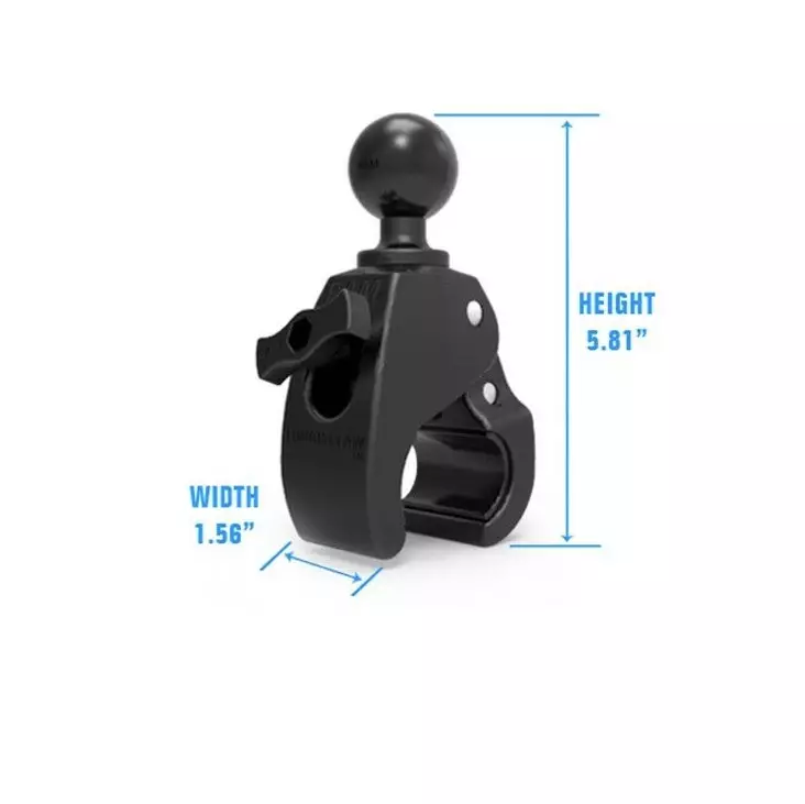 RAM Tough-Claw Medium Clamp Ball Base - RAM Mounts, C-størrelse - 793442944215 - 1