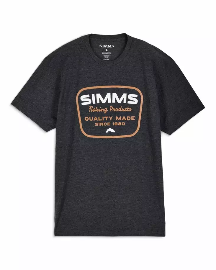 Simms Stamp Lock T-shirt Charcoal Heather - T-skjorter herre - 694264721285 - 1